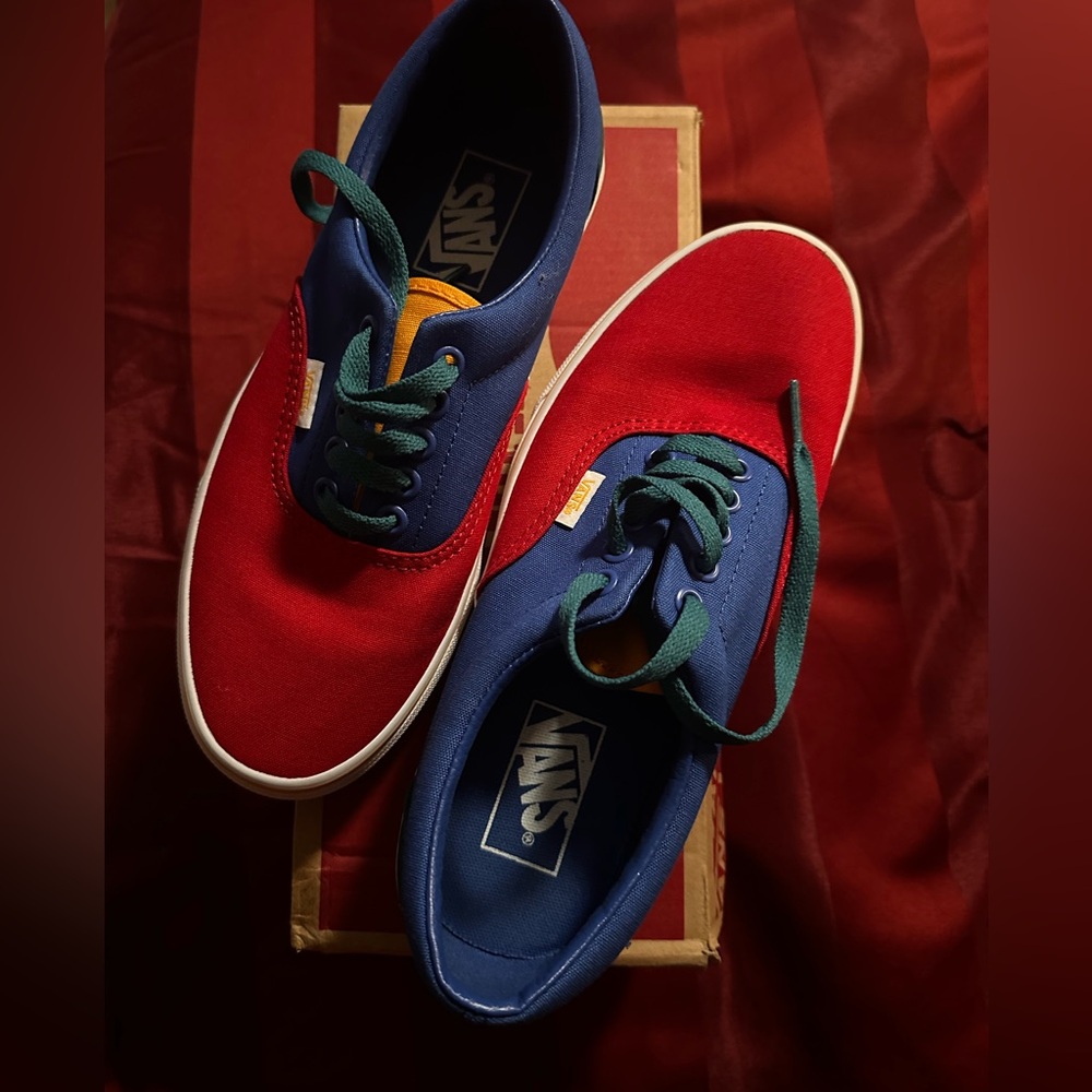 Gentle worn Multi Colored Vans. Size 8.
